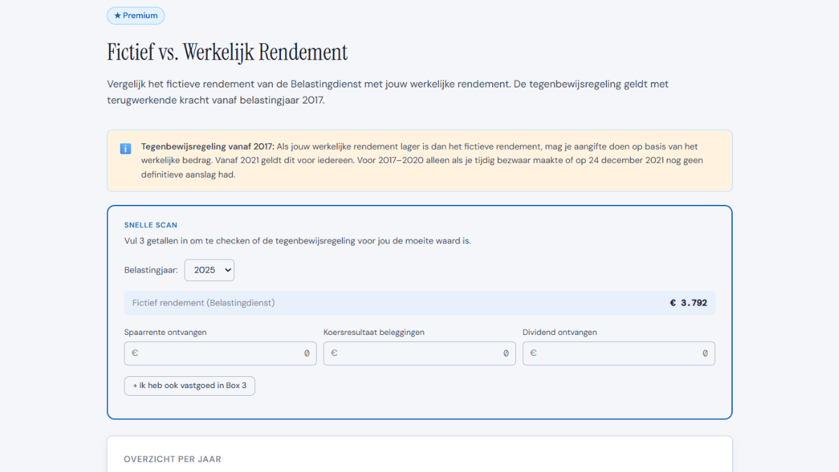 Tegenbewijsscan screenshot